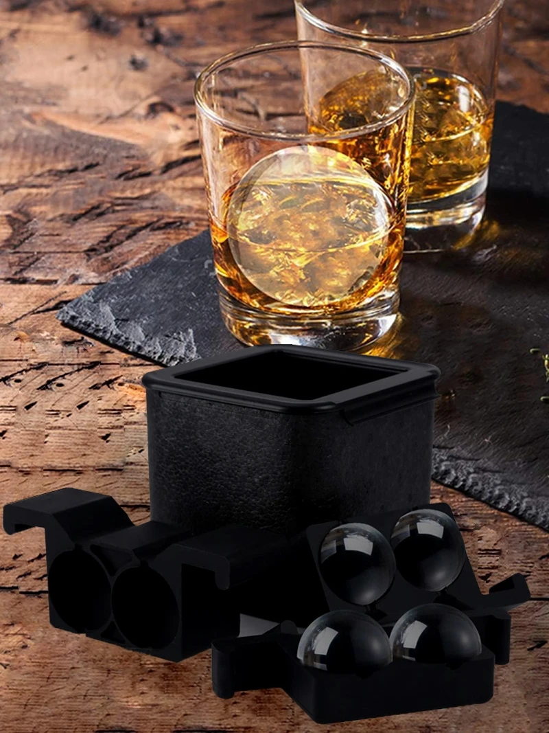

Silicone Bubble-Free Square Ice Cube Tray Whiskey Transparent Large Ice Ball Mold Kitchen Ice er Tool Square Ice Tray