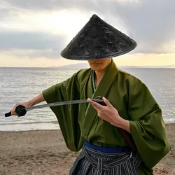 anime Cosplay Hat Samurai Straw Hat Chinese Japanese Rice Asian Bamboo Conical Hats Farmer Cone Cap Halloween Party Decor