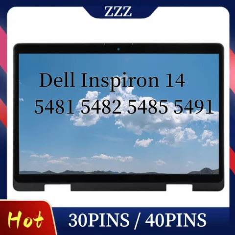 델 인스피론 14 5481 5482 5485 5491 LCD 스크린, 14 인치, 2 인 1 P93G P93G001 WXGA 터치스크린 LED H5GW1 0H5GW1 디스플레이 어셈블리