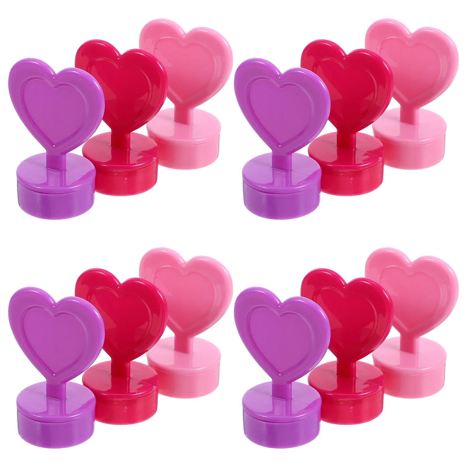 

12Pcs Heart Stampers Kid Stamps Cute Plastic Stamps for Scrapbooks Journals DIY Craft Decorations Plastic Stamp Decor