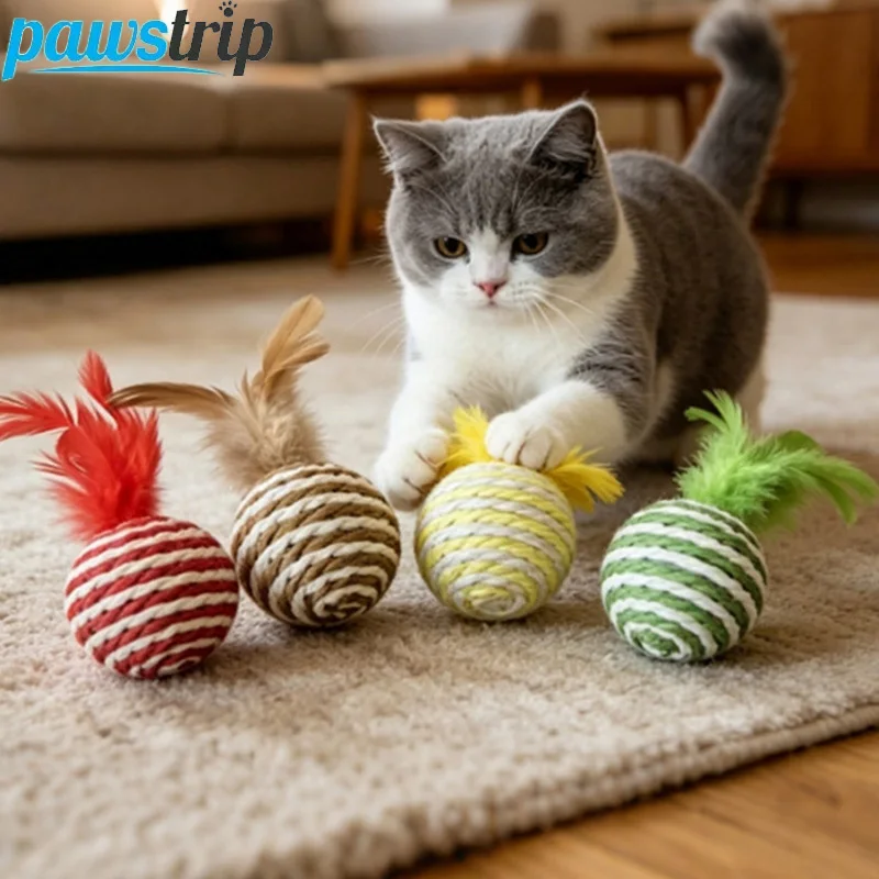 Juguetes de plumas y sisal interactivos para gatos – Sin aburrimiento - imagen 3