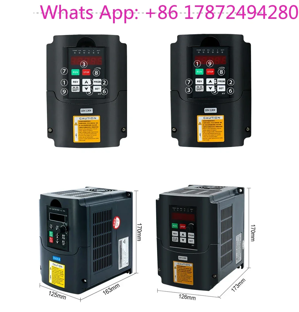 2.2KW 110V/220V Water Cooled Spindle Kit with VFD, Water Pump, 80mm Bracket & ER20 Collet for CNC Router
