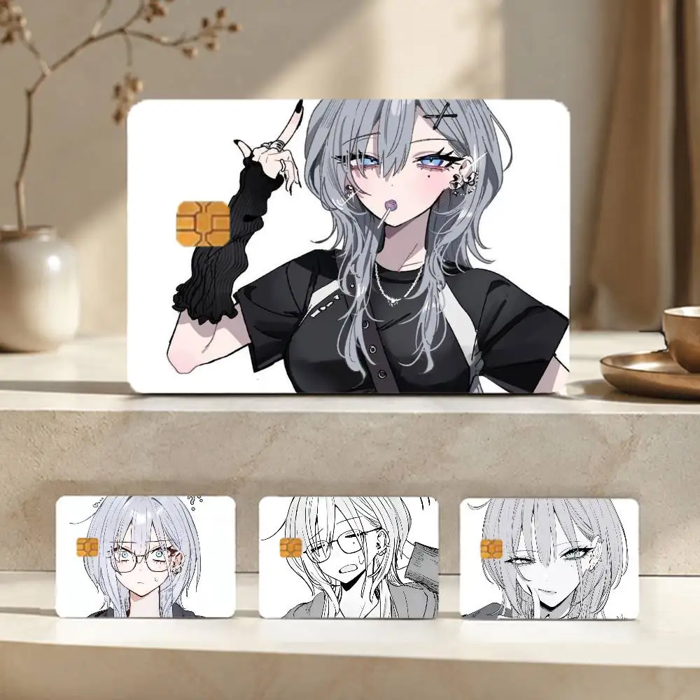 Haimiya-senpai wa Kowakute Kawaii Manga Sticker Film Tape Skin for Credit Card Debit Card Waterproof Stickers