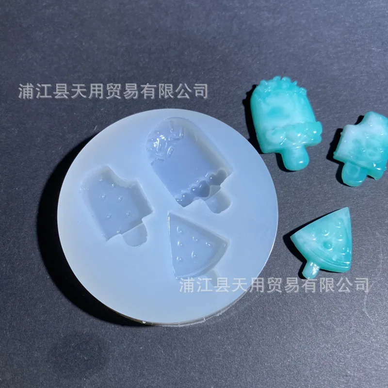 DIY Ice Cream Ornament Crystal Glue Silicone Mold Handmade Keychain Making Phone Case Accessory Resin Mould 15-1077