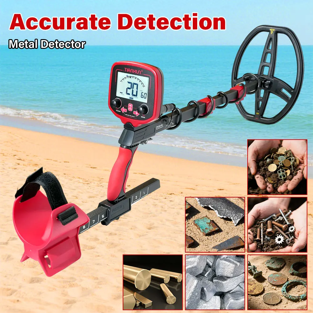 TX-850L Metal Detector Depth Scanner Backlit Display Ground Balance For Gold Treasure Hunting Pinpointer High Sensitivity