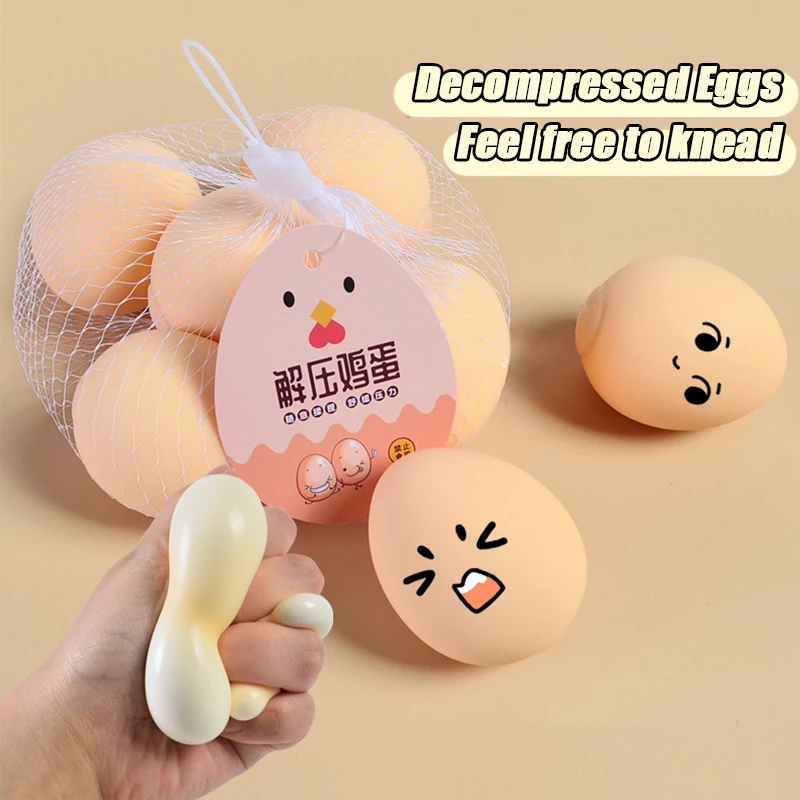 

Egg Squeeze Toy Squishi Children Squeezing Poached Egg Kneading Mini Chick Eggs Stress Relief Toy Egg Pinch Toy For Toddler