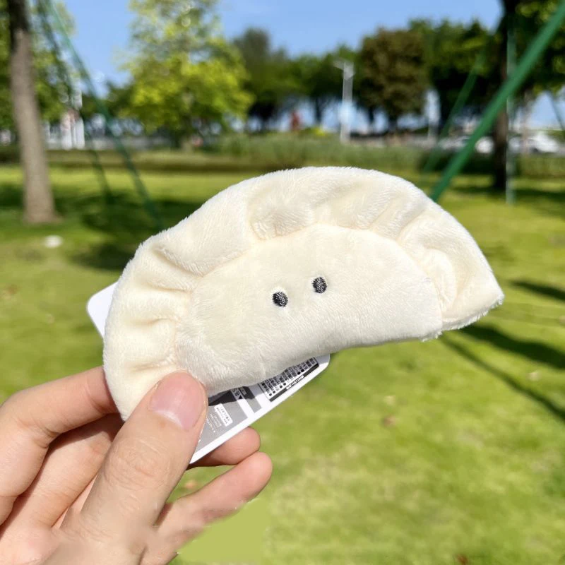 Cute Dumpling Keychains For Bag Pendant Creative Food Design Plush Doll Keychain Wholesale Kawaii Dumpling Doll Keyrings Keys