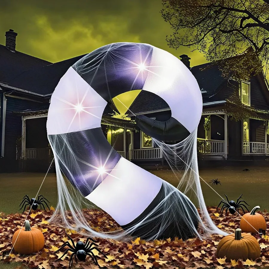 

4,69 фута Хэллоуин песчаный червь надувное украшение со встроенными светодиодными фонарями для наружного сада газон страшный декор для вечеринки идеально подходит для