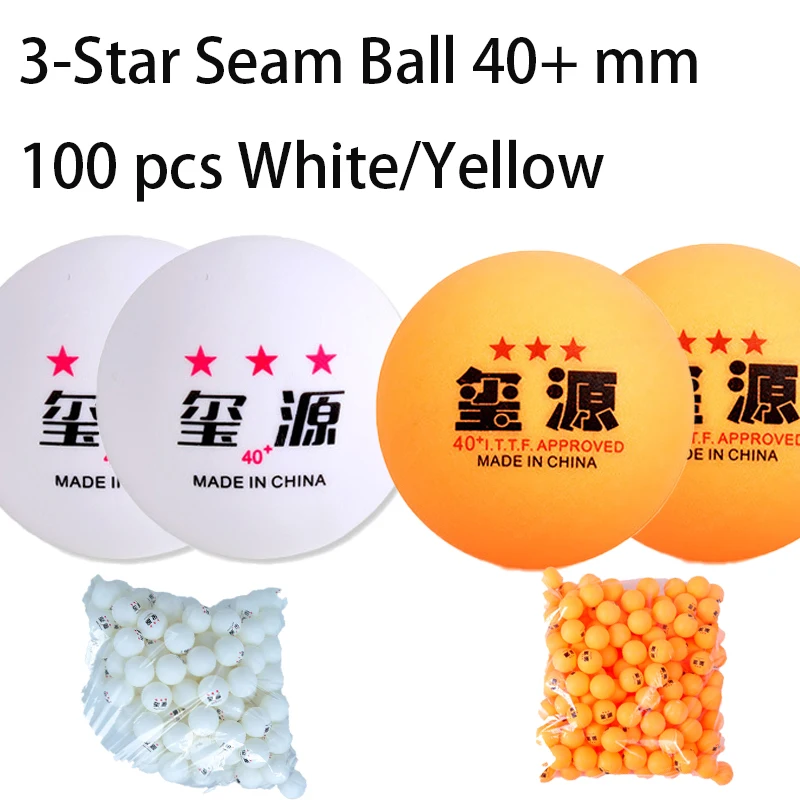 

100Pcs TARKSN Table Tennis Balls 3 Stars Seamed 40+mm New ABS Material Professional Ping Pong Balls for Club Training Durable