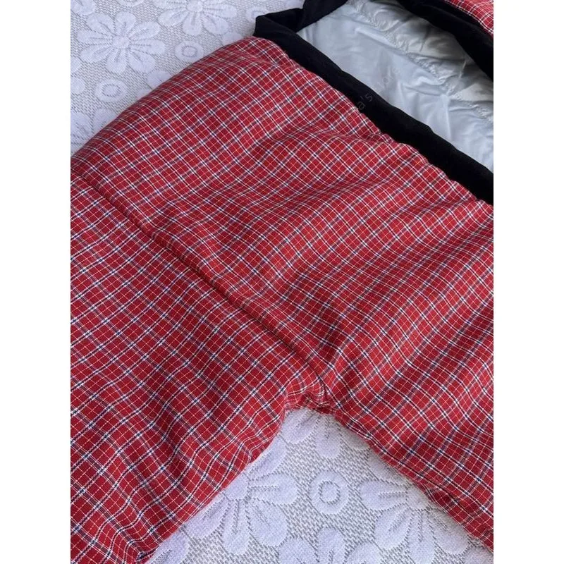 النمط الياباني الشتاء Hanten سترة المرأة معطف كيمونو دافئ الأحمر منقوشة فضفاضة المتسكعون التعادل إغلاق مبطن جيوب سترة #4