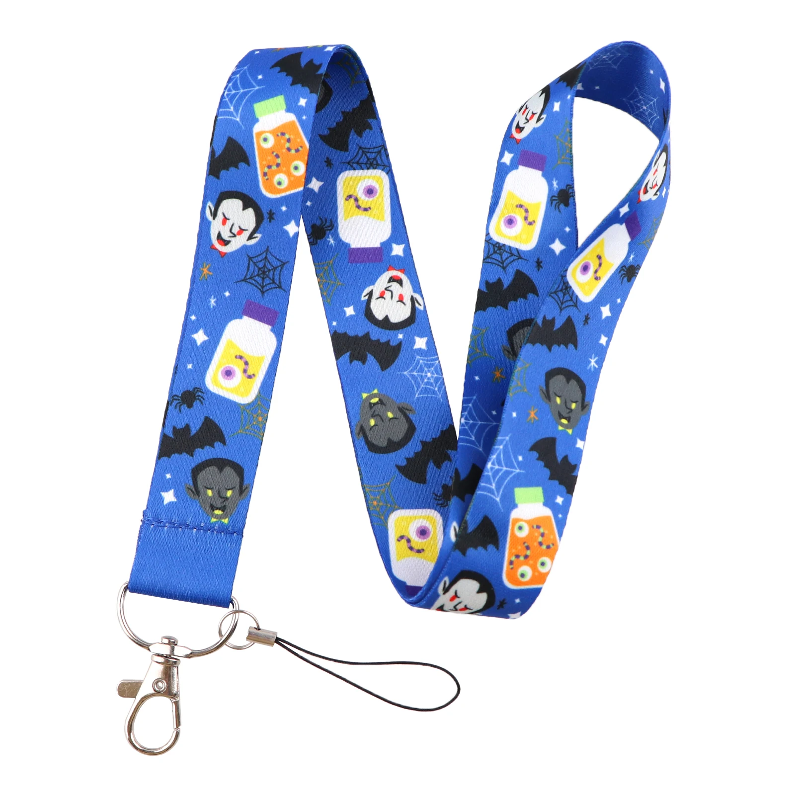 Ремешок на шею для детей, мультяшный шнурок серии Хэллоуин, веревка для ключей, аксессуары для подарка