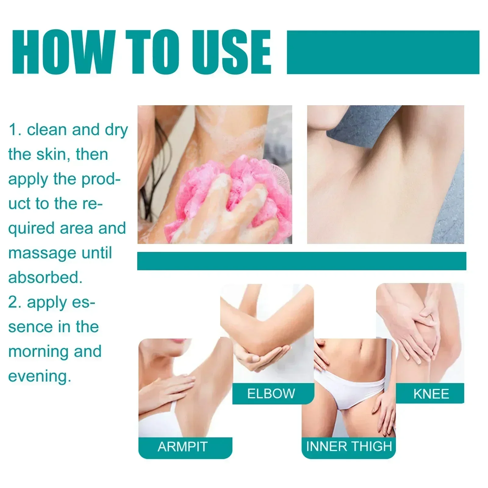Skin Whitening Serum Underarm Bleaching Serum Whiten Private Parts Butt Knee Brighten Inner Thigh Arm Body Remove Dark Melanin