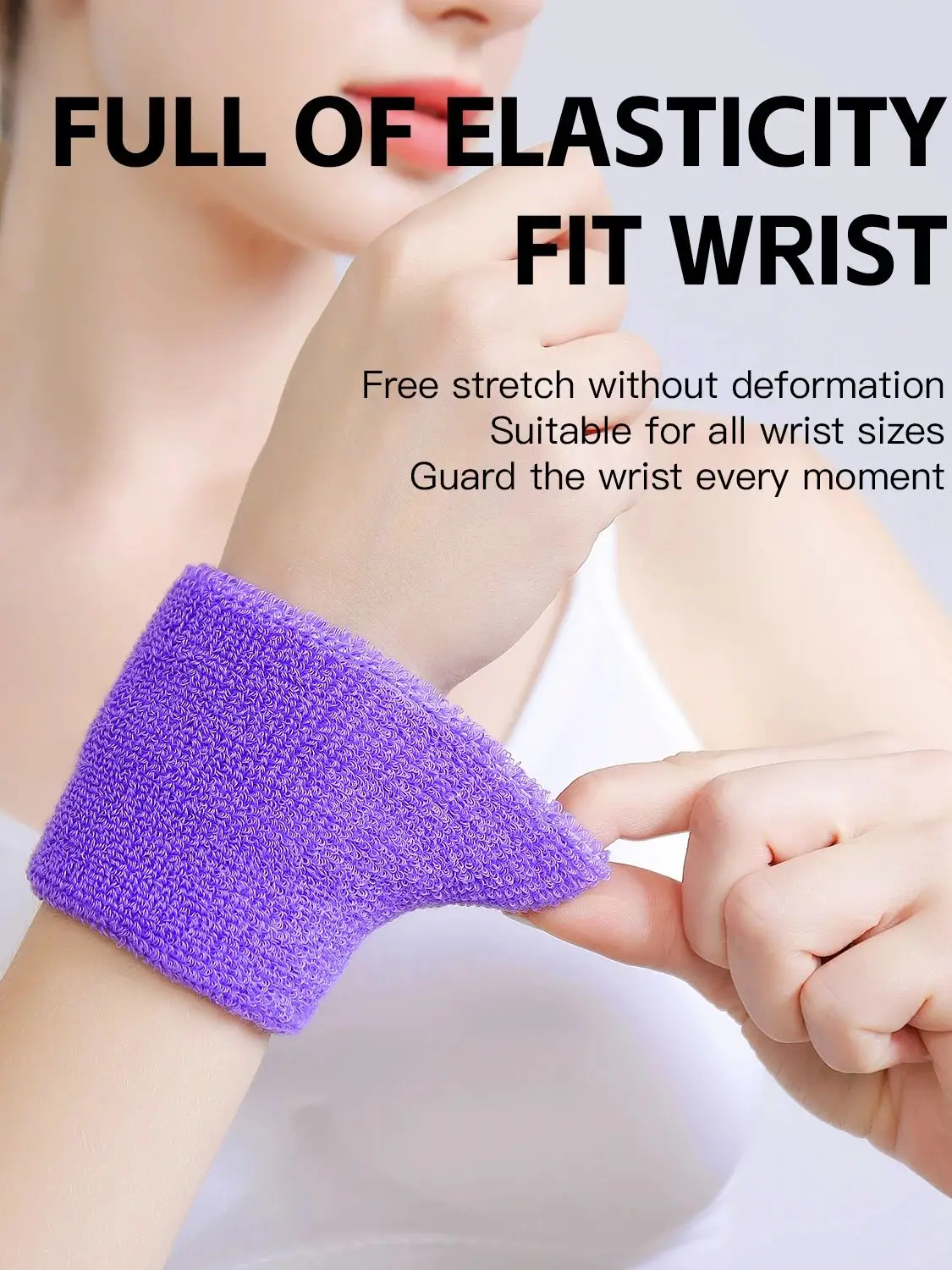 1/2PCS Opaska fitness, podpórka pod nadgarstek do tenisa / koszykówki / siatkówki, sportowa opaska ochronna, ochraniacz nadgarstka na siłownię — zdjęcie 2