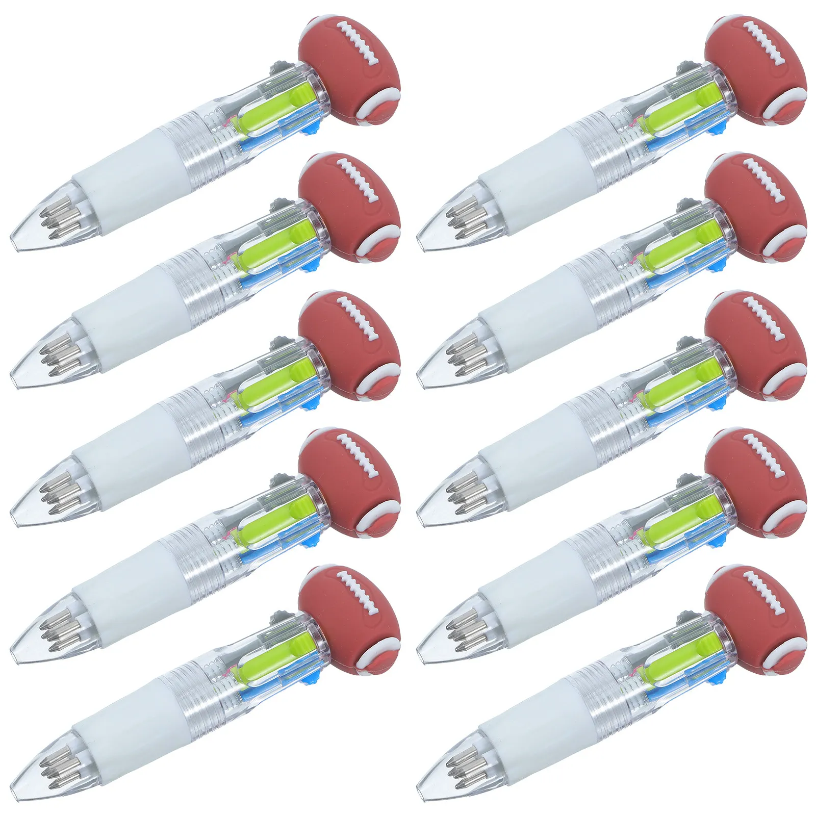 

12Pcs Football Shaped Ballpoint Pens Multicolour Retractable Mini Pens for Students Sports Parties Birthday Favors Kawaii