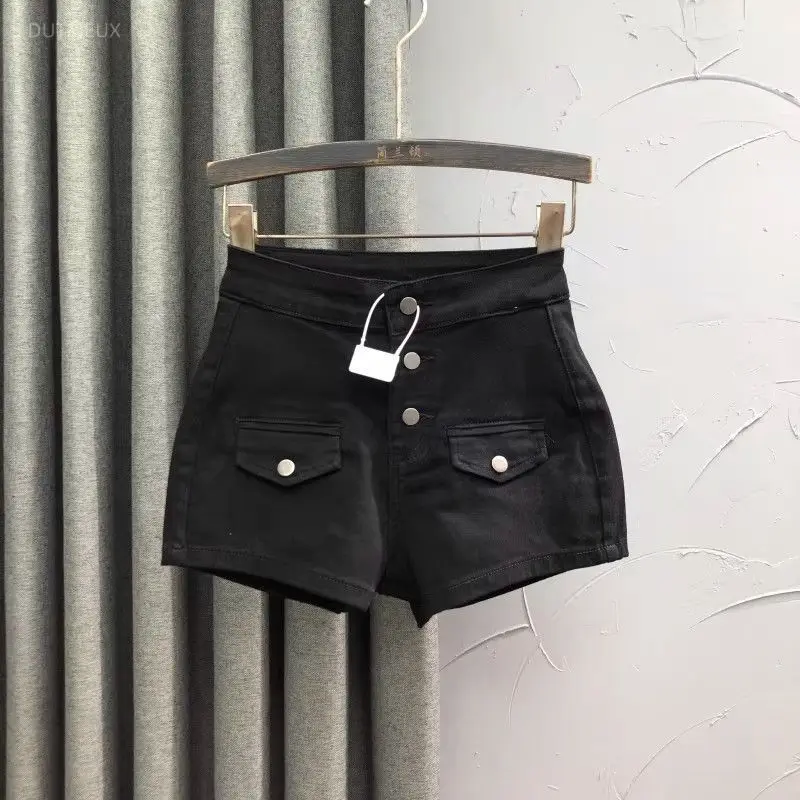 Shorts Mujer Solid High Waist Hot Sexy Vintage Y2k Pantalones Cortos Korean Fashion Streetwear Versatile Woman Pants