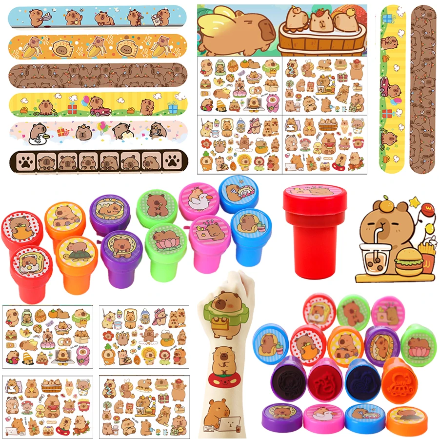 

Милая капибара, сувениры для вечеринки, подарки на день рождения, браслет, штамп, татуировки, наклейки, детский душ, рождественские принадлежности, украшение