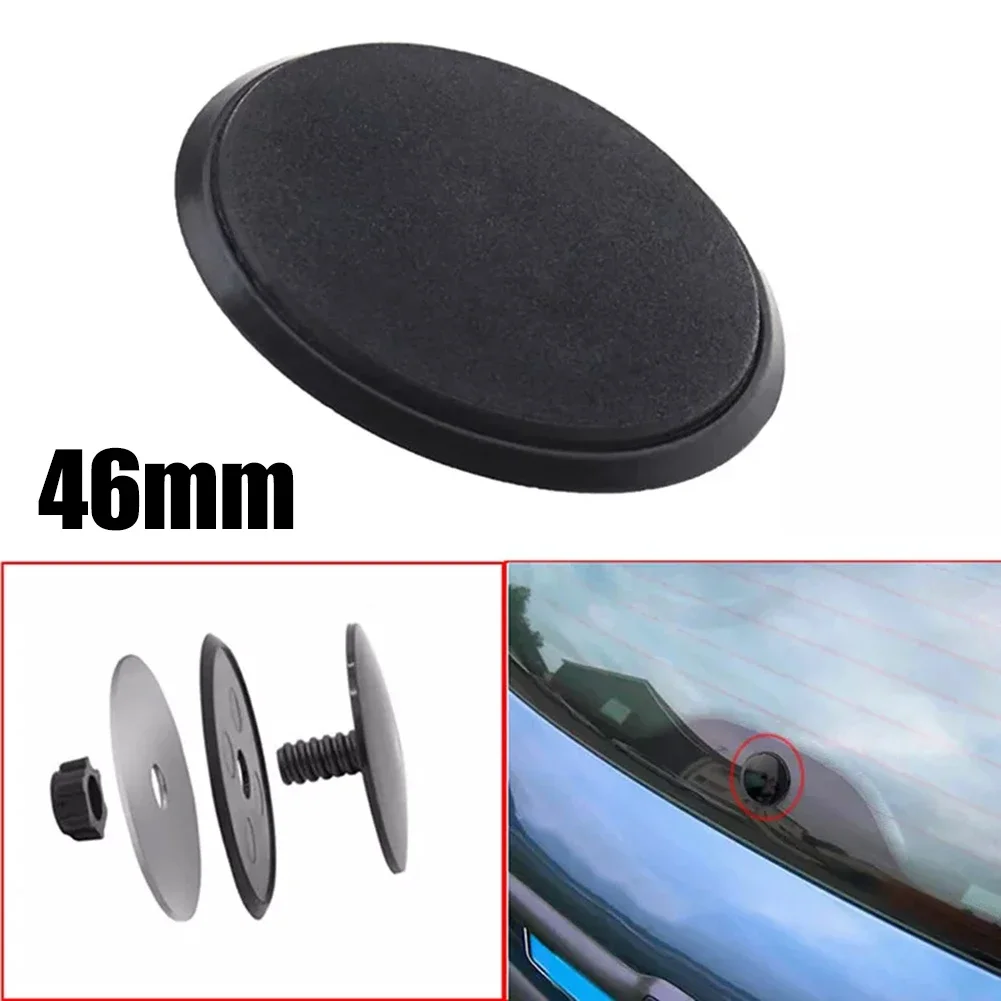 Black Car Rear Windscreen Wiper Hole Plug Antenna Hole Cover Plug Wiper Cover Wiper Cap 46mm Replace Car Accessories