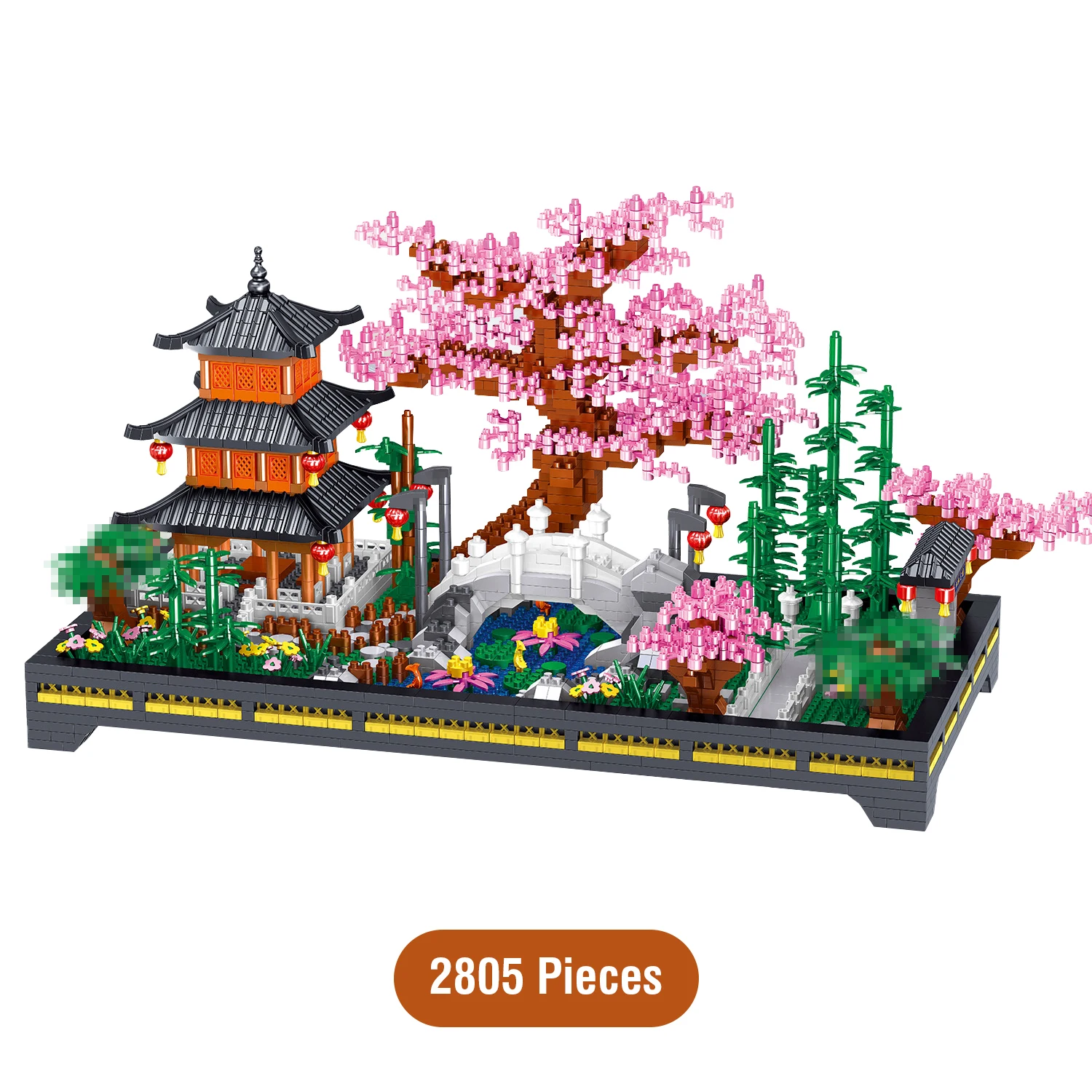 2805 stuks Zen Forest Garden Bouwsteen Chinese oude stijl architectuur montage baksteen puzzel educatief speelgoed kind geschenken