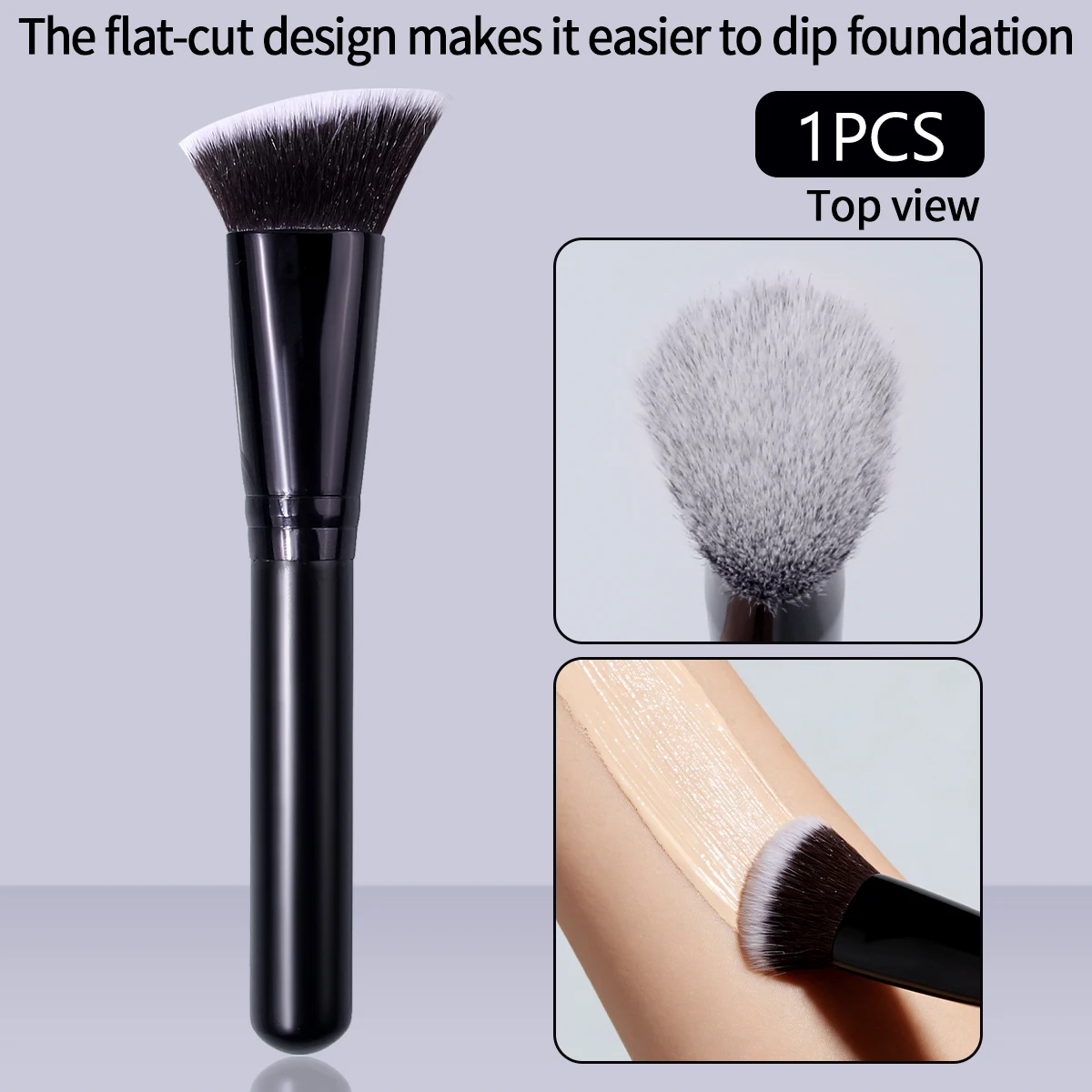 1-delige zachte, schuine blushborstel, bijpassende borstel, losse borstel, settingborstel, verfrissende handmake-upborstel, schoonheidstools