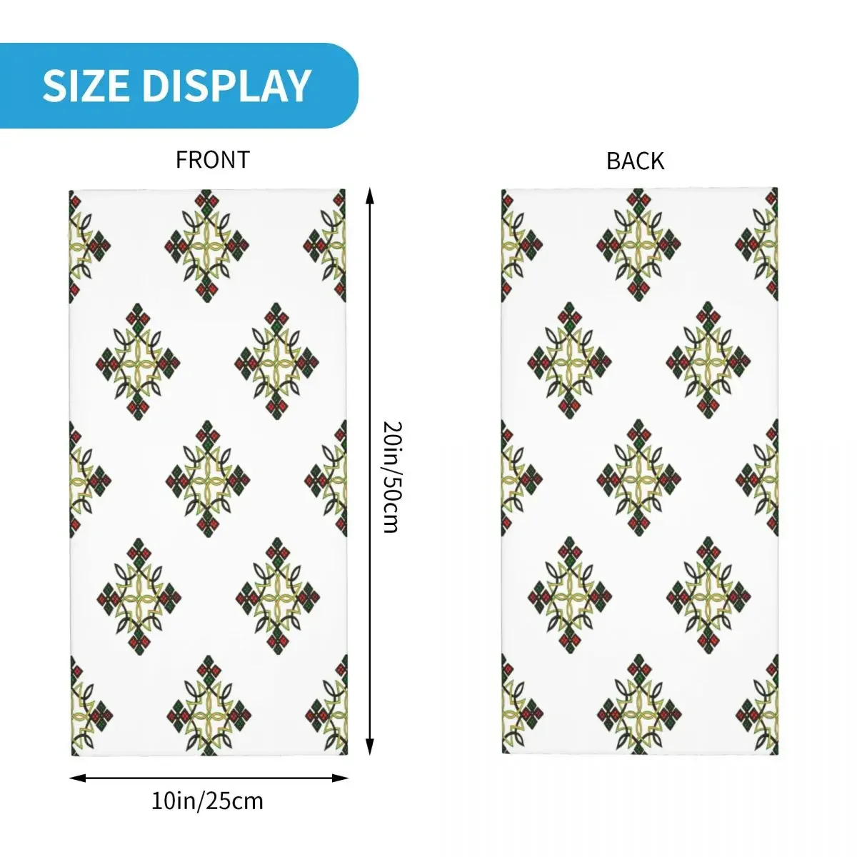 الفن الأفريقي الاثيوبية الصليب باندانا غطاء الرقبة المطبوعة أقنعة الوجه وشاح دافئ أغطية الرأس الرياضية للرجال النساء الكبار قابل للغسل