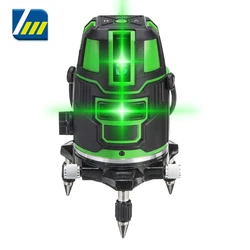 Livello laser verde 2 3 5 linee incrociate Misurazione del livello laser Linee verticali rotanti a 360 gradi Orizzontale Allarme bilanciamento automatico Nuovo per interni