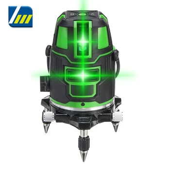 Laser level green 2 3 5 cross lines laser level measurement horizontal 360 degree rotatable vertical lines automatic balance alarm off new