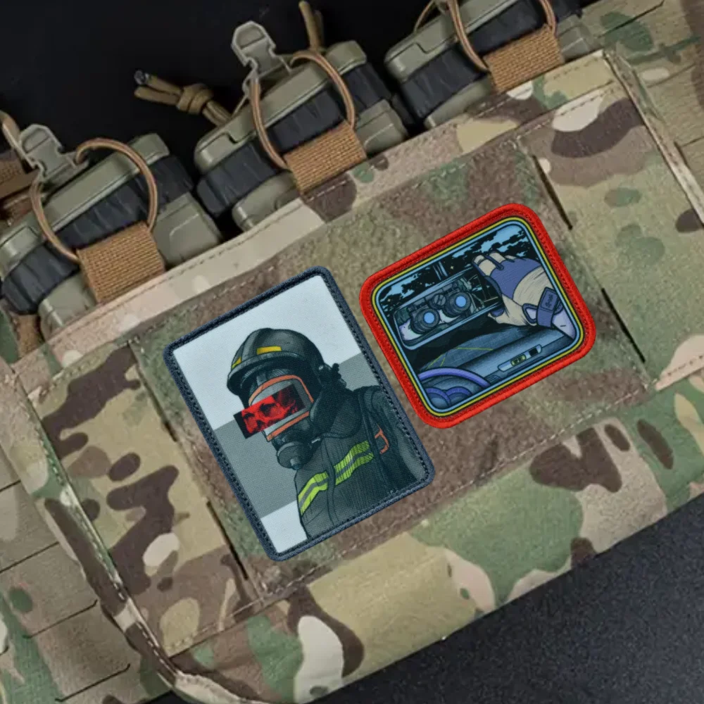 Lizard Tactical Morale Badge Patches Firefighter Military Armband Hook and Loop Massengrab Backpack Hat Accessories Stickers