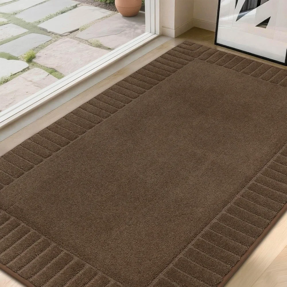 

Door-Mat Non-Slip Front Doormat Low-Profile Entrance Mats for Front Door Entry Resist Dirt Washable Doormat Absorbent