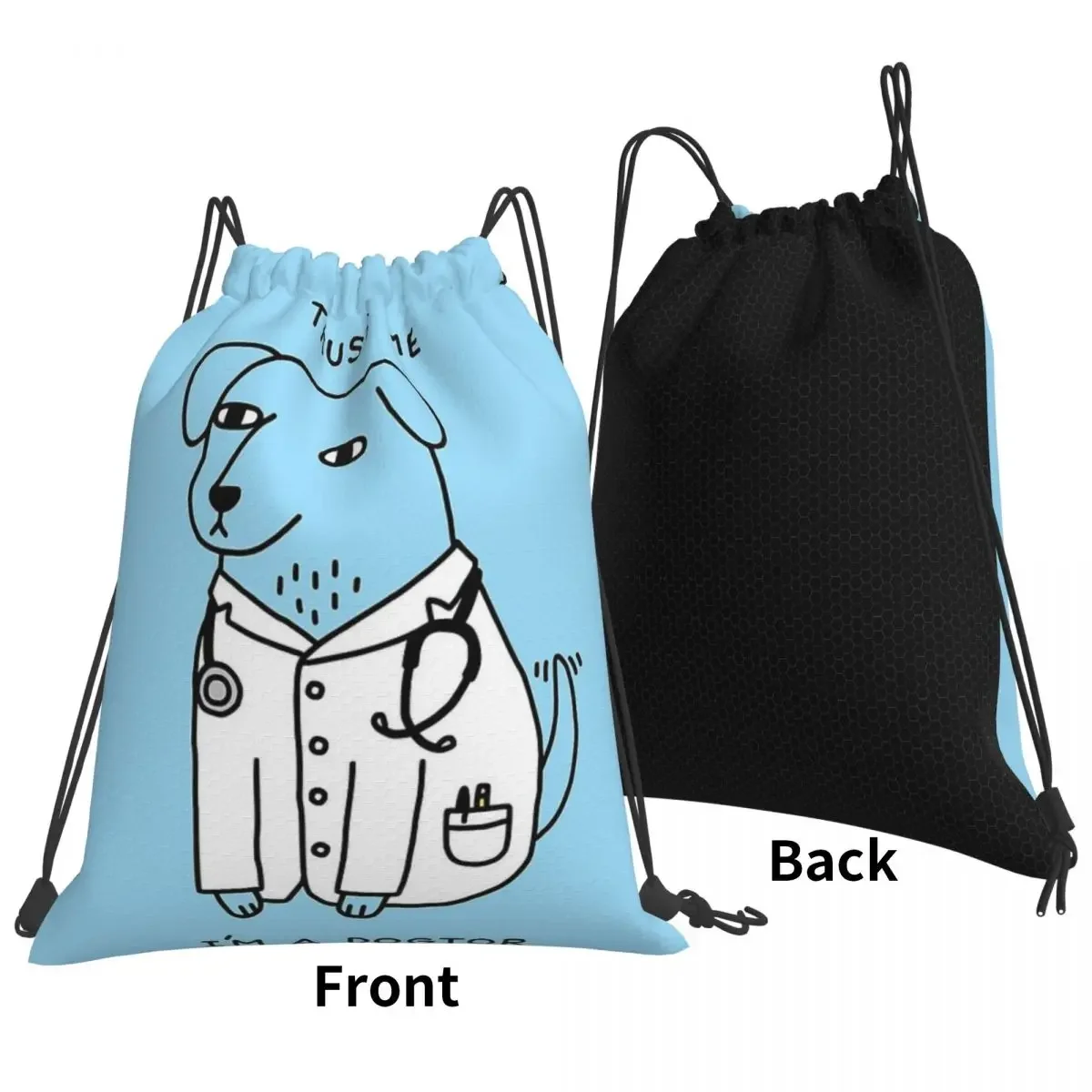 Dogtor Backpacks Multi-function Portable Drawstring Bags Drawstring Bundle Pocket Sports Bag BookBag For Travel Students