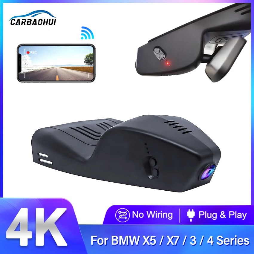 

4K 2160P wifi Dash cam Car Camera car dvr for BMW 1 3 5 series G30 X5 G05 F15 e70 e53 2019 2020 2021 2022 2023 Wireless Dashcam