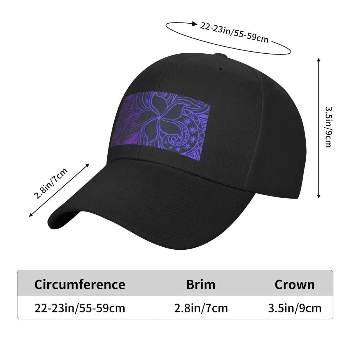 Hawaiian Shimmer Blue Village Design Tiare Print Artboard Baseball Cap custom caps Funny hats luxury woman cap Women Hats Men's