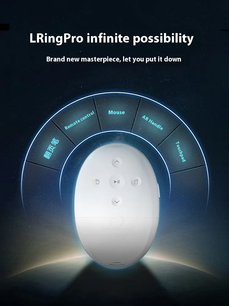Toall L Ring Pro Ring Mouse Remote Control Bluetooth Wireless Intelligent Ai Ring Mouse Controller for Ipad Mac Tv Pc Accessory
