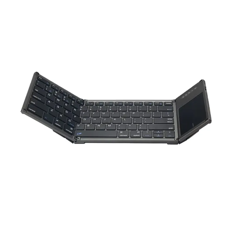 Mini Foldable Bluetooth Keyboard with Touchpad Portable Wireless Keypad for Computers Smartphones Tablets