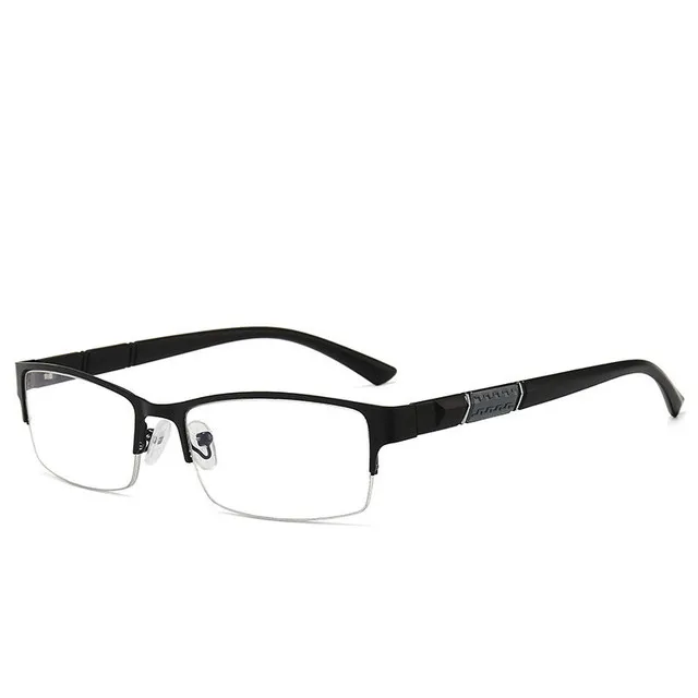 BEGREAT Hochwertige Anti-Blaulicht-Lesebrille Weitsichtbrille Flexibler Metall-Halbrahmen Geschäfts-Lesebrille