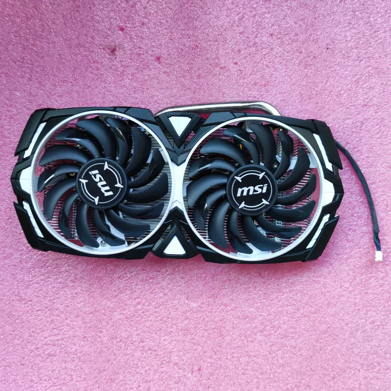 

Original for MSI RX580 RX570 ARMOR Graphics Card Cooler Two Heat Pipes Pitch 53X53MM Compatible RX480 RX470