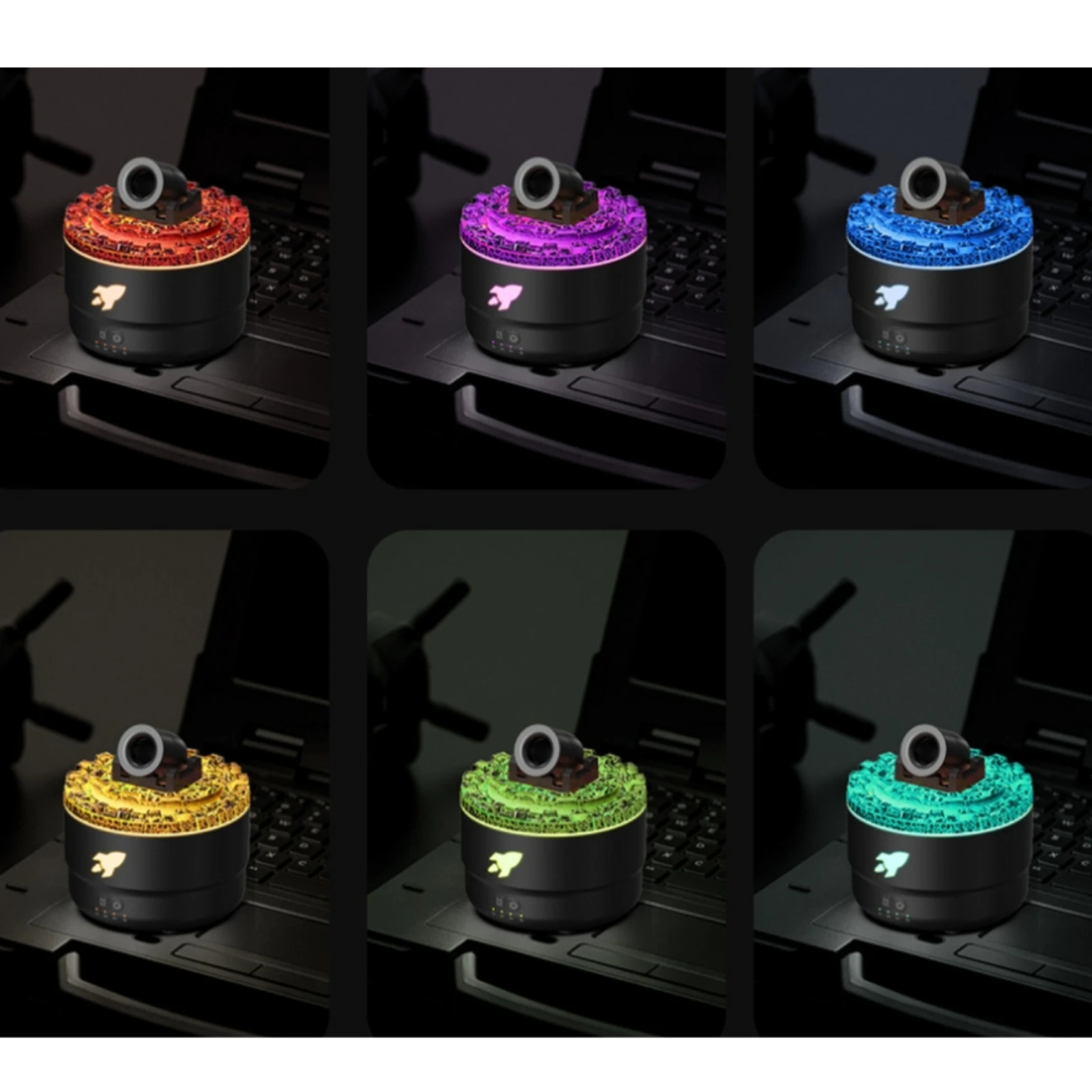 Vaporizer with LED Light Lighted Desktop Vaporizer Tabletop Humidifier Compact Humidifier with Light Small for Office Desk