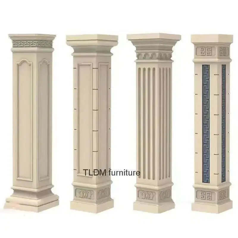 

Simple Square Roman Column Molds European Decorative Garden Building Villa Gate Template Column Model Cement Square Column Shape