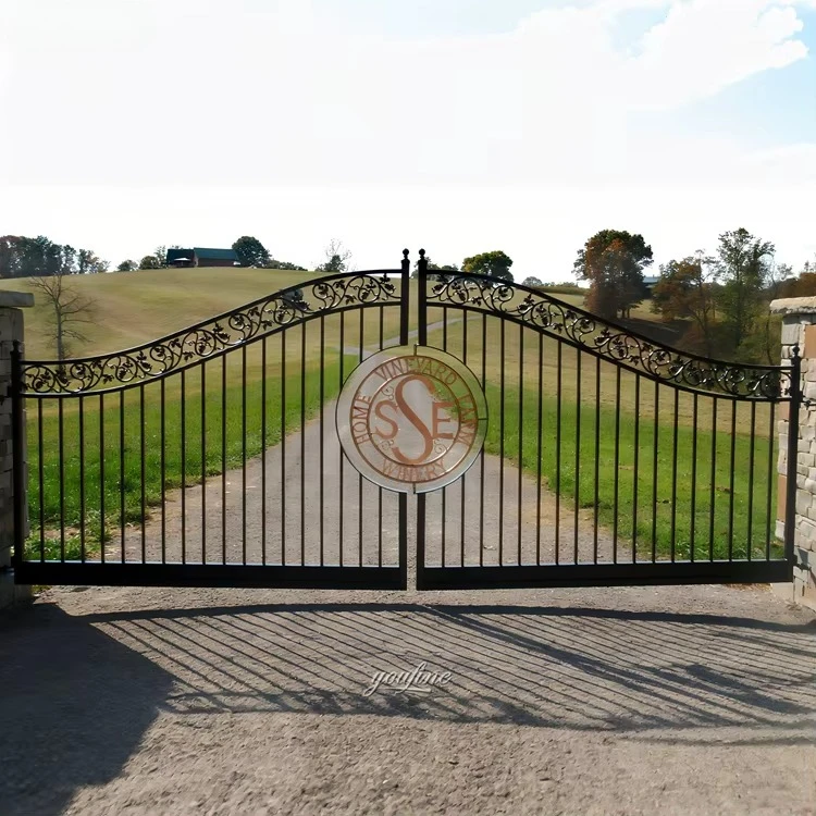 Large Italian-style Wrought Iron Driveway Gates