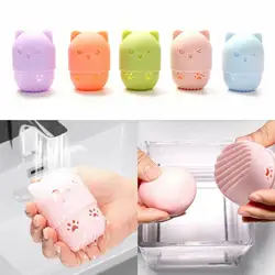 1PC Beauty Powder Puff Blender Holder Sponge Makeup Egg Drying Case Portable Soft Silicone Cosmetic Blender Sponge Box Holder