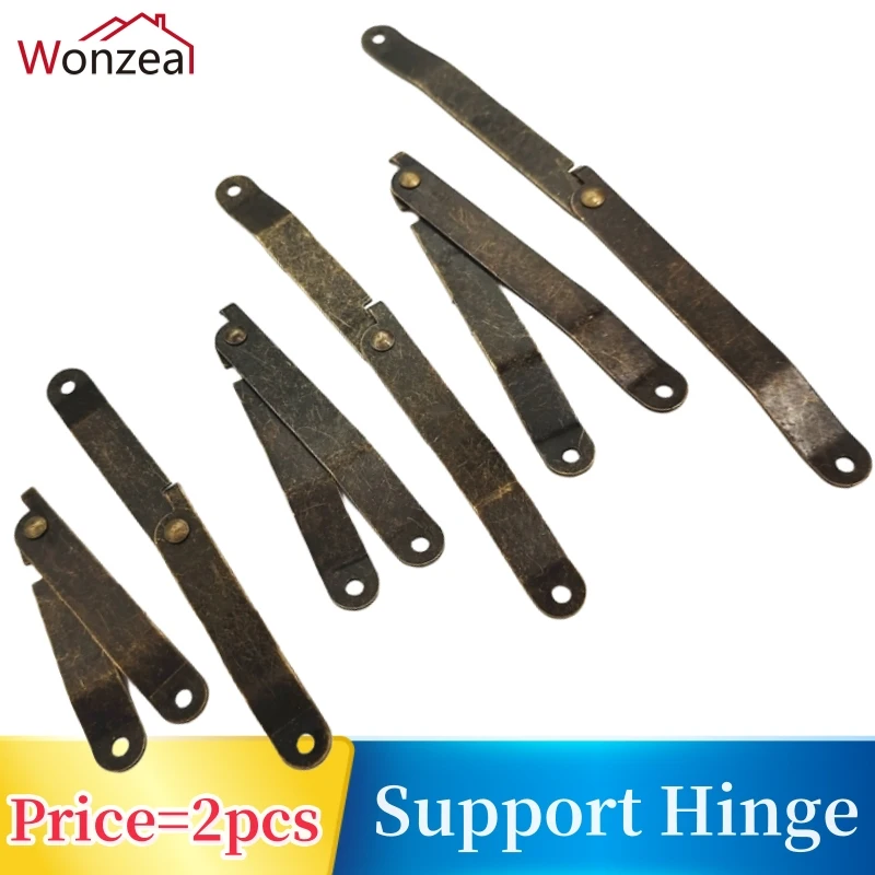 Size 67mm/82mm/97mm Furniture Support Hinge Wooden Tripod Support Antique Brass Support Gift Corner Wooden Support Hinge