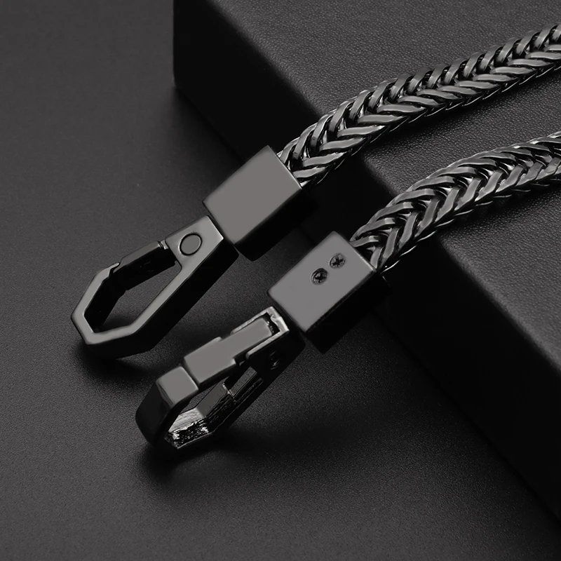 Stainless Steel Belt Loop Wallet Chain for Men Motorcycle Biker Trouser Waist Accessories with Lobster Clasp Statement Jewelry