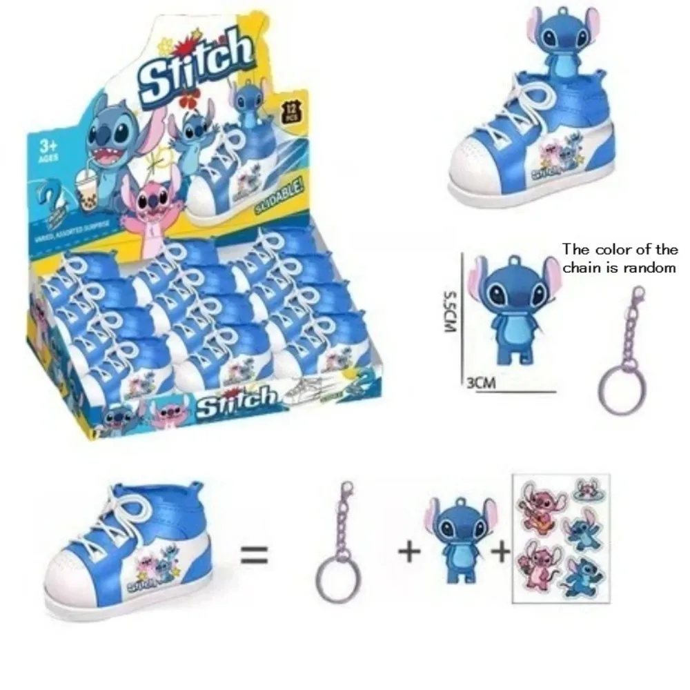 

Hot sale New Stitch Blind Shoes Mini Figurine Keychain Collectible Toy Display Item Trendy Toy Surprise Doll pendant decoration