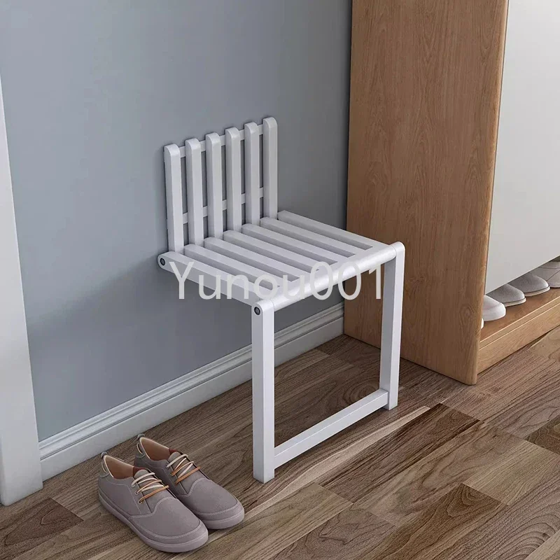 

Wooden Folding Bathroom Chairs, Children's Wall Mounted Elderly Stools, Corridors, Space Saving, Folding Home Furniture