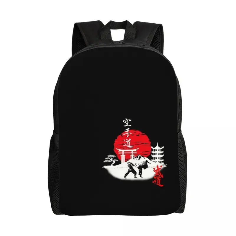 

Customized Budo Soul Karate Spirit Laptop Backpack Women Men Basic Bookbag for School College Students Martial Arts Bags