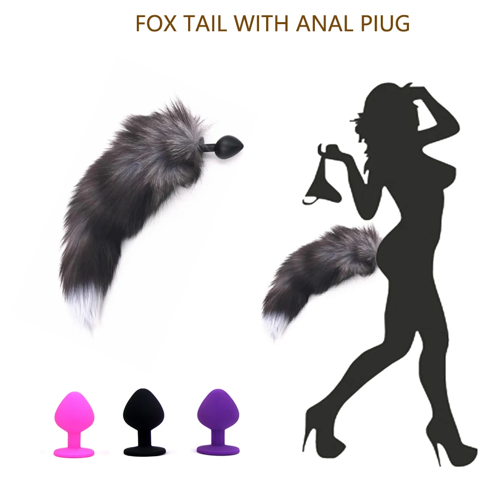 Sex Toy Anal Plug Anal Toys Long Fox Tail Erotic Anus Toy Ass Stuff With Silicone Inserted Behind The Anus Sexy Toys For Woman