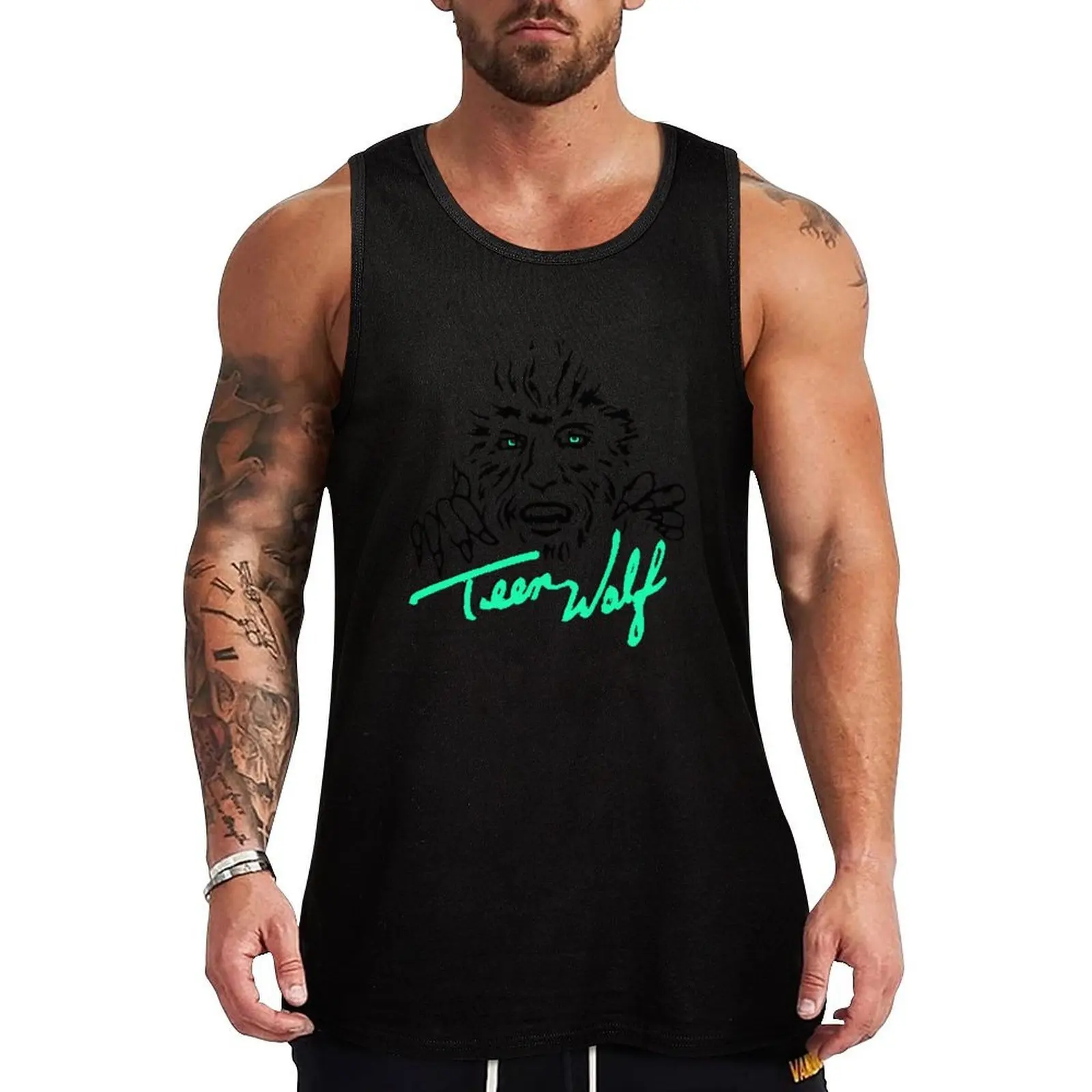 

retro teen wolf shirt Tank Top Men's sleeveless t-shirt bodybuilding t-shirt summer clothes