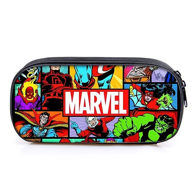 مقلمة ديزني مارفل هيروز أنيمي تشيلدرن المحمولة أفنجرز فيلم الكرتون الطباعة طالب اللوازم المدرسية تخزين القلم حقيبة