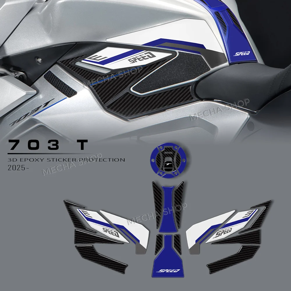 Motorcycle Accessories 3D Epoxy Resin Tank Pad Protection Sticker For 703T 703 T 2025 2026