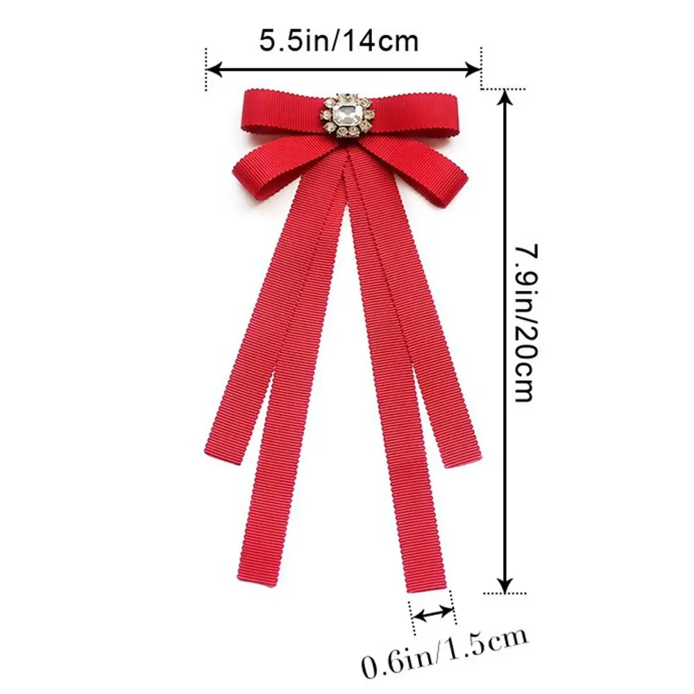 College Style Butterfly Knot Adjustable Elastic Band Solid Color Ribbon Diamond Bowtie Simple Slim Business Dress Collar Flower