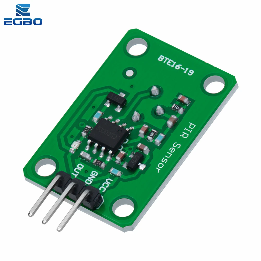 EGBO Pyroelectric Infrared Sensor for Arduino MCU Board Module, Human Body Detecting, PIR Motion Sensor, 120 Degree